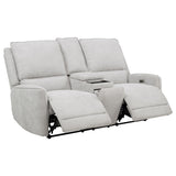 Sylmar Dove Gray 2-Piece Chenille Power Reclining Living Room Set from Coaster - Luna Furniture