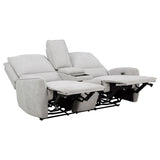 Sylmar Dove Gray 2-Piece Chenille Power Reclining Living Room Set from Coaster - Luna Furniture