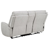 Sylmar Dove Gray 2-Piece Chenille Power Reclining Living Room Set from Coaster - Luna Furniture
