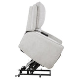 Sylmar Gray Chenille Upholstered Dual Power Lift Recliner from Coaster - Luna Furniture