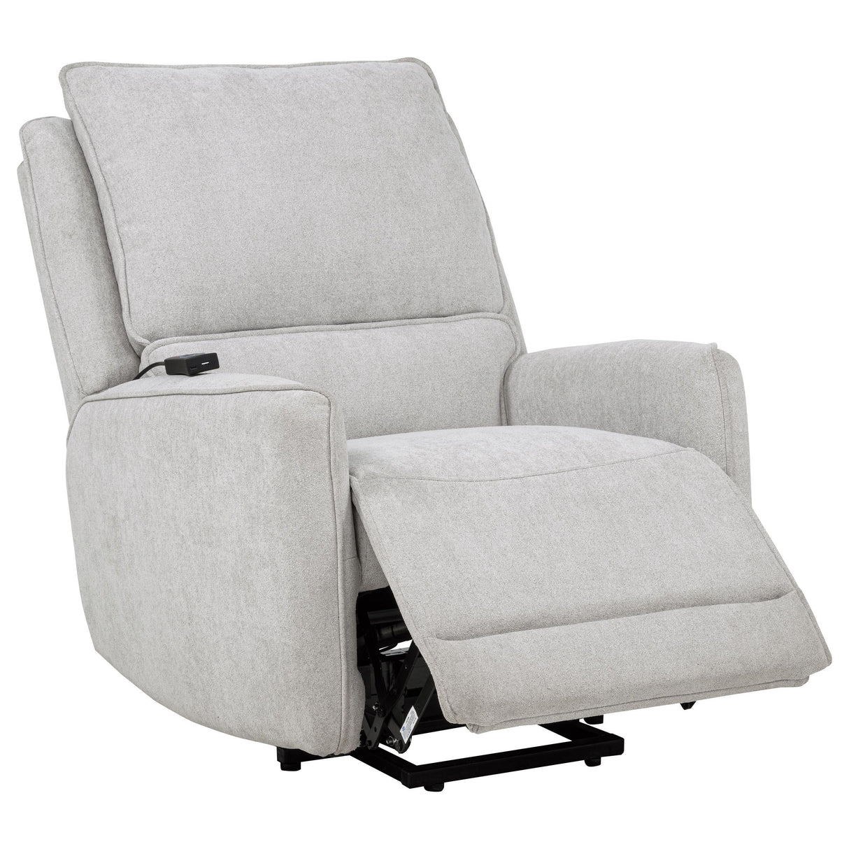 Sylmar Gray Chenille Upholstered Dual Power Lift Recliner from Coaster - Luna Furniture