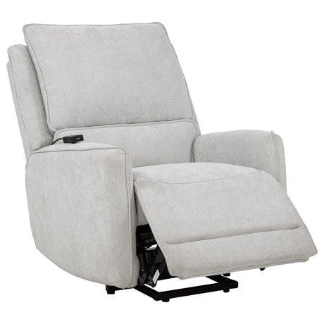 Sylmar Gray Chenille Upholstered Dual Power Lift Recliner from Coaster - Luna Furniture