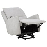 Sylmar Gray Chenille Upholstered Dual Power Lift Recliner from Coaster - Luna Furniture
