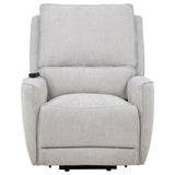 Sylmar Gray Chenille Upholstered Dual Power Lift Recliner from Coaster - Luna Furniture