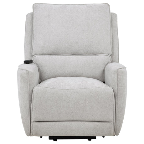 Sylmar Gray Chenille Upholstered Dual Power Lift Recliner from Coaster - Luna Furniture