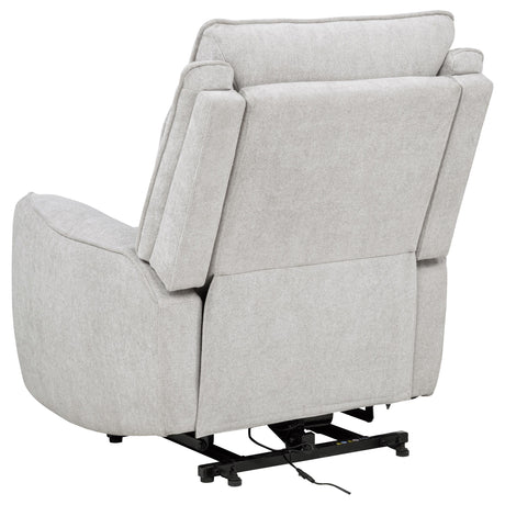 Sylmar Gray Chenille Upholstered Dual Power Lift Recliner from Coaster - Luna Furniture