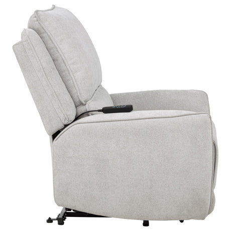 Sylmar Gray Chenille Upholstered Dual Power Lift Recliner from Coaster - Luna Furniture