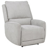 Sylmar Dove Gray Chenille Upholstered Power Recliner from Coaster - Luna Furniture