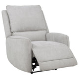 Sylmar Dove Gray Chenille Upholstered Power Recliner from Coaster - Luna Furniture