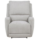 Sylmar Dove Gray Chenille Upholstered Power Recliner from Coaster - Luna Furniture