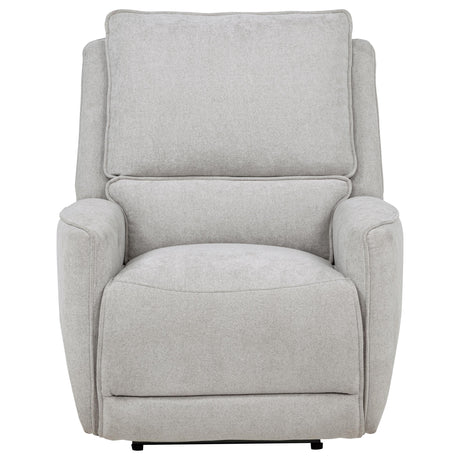 Sylmar Dove Gray Chenille Upholstered Power Recliner from Coaster - Luna Furniture