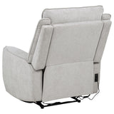 Sylmar Dove Gray Chenille Upholstered Power Recliner from Coaster - Luna Furniture