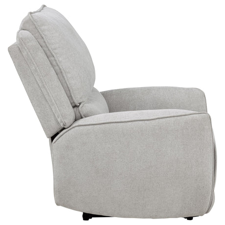 Sylmar Dove Gray Chenille Upholstered Power Recliner from Coaster - Luna Furniture