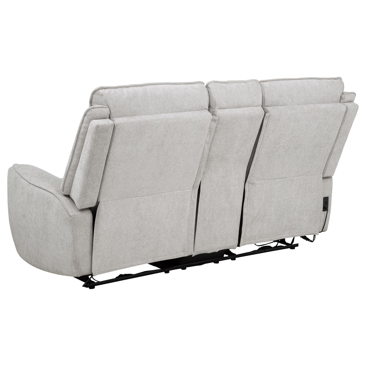 Sylmar Gray Chenille Upholstered Power Reclining Loveseat from Coaster - Luna Furniture
