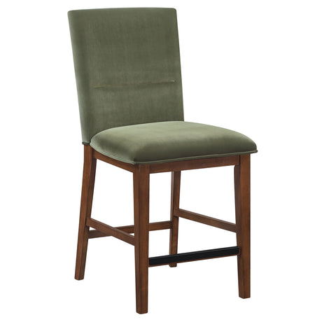 Zen Green Velvet 24″ Counter Chair, Set of 2 from Steve Silver - Luna Furniture