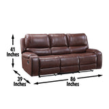 Keily Brown 3-Piece Manual Reclining Living Room Set from Steve Silver - Luna Furniture