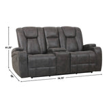 Marlow Charcoal Manual Reclining Loveseat from Steve Silver - Luna Furniture