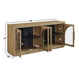 Magnolia Cathedral Doored Server, Weathered Sand from Steve Silver - Luna Furniture