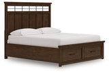 Taffenbrook Medium Brown California King Panel Storage Bed from Ashley - Luna Furniture