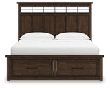 Taffenbrook Medium Brown California King Panel Storage Bed from Ashley - Luna Furniture