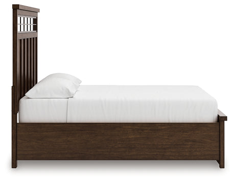 Taffenbrook Medium Brown California King Panel Storage Bed from Ashley Furniture - Luna Furniture