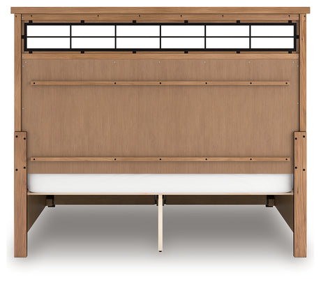 Taffenbrook Medium Brown California King Panel Storage Bed from Ashley Furniture - Luna Furniture