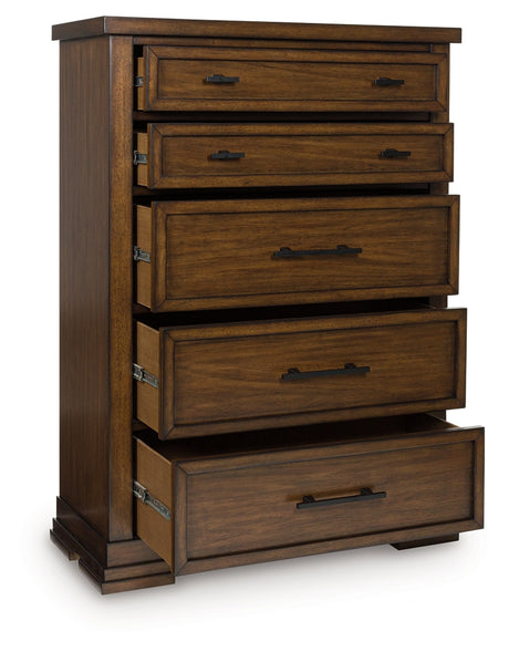 Taffenbrook Medium Brown Chest of Drawers from Ashley - Luna Furniture
