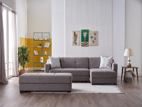 Tahoe Verderio Dark Gray Ottoman from Bellona - Luna Furniture