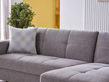 Tahoe Verderio Dark Gray Ottoman from Bellona - Luna Furniture