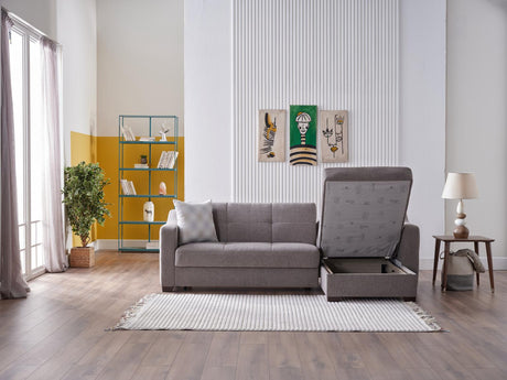 Tahoe Verderio Dark Gray Storage Sleeper Sectional from Bellona - Luna Furniture