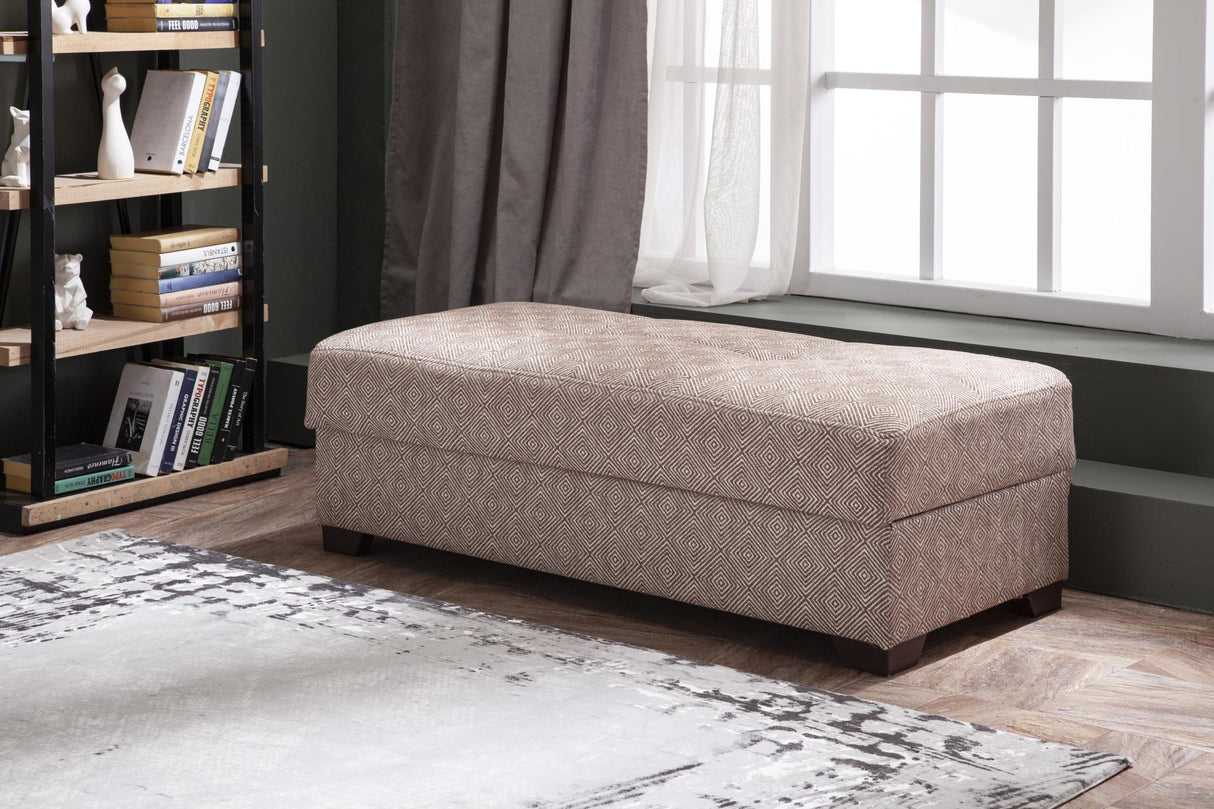 Tahoe Carrie Brown Storage Ottoman from Bellona - Luna Furniture