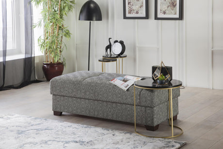 Tahoe Carrie Gray Storage Ottoman from Bellona - Luna Furniture