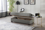 Tahoe Carrie Gray Storage Ottoman from Bellona - Luna Furniture