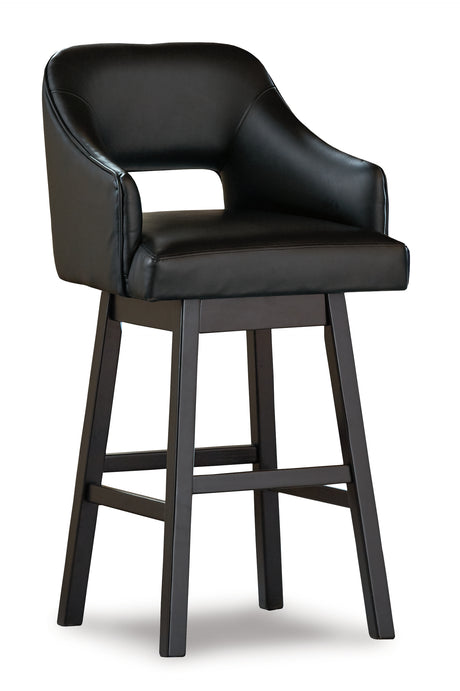 Tallenger 2-Piece Bar Stool in Black/Dark Brown from Ashley - Luna Furniture