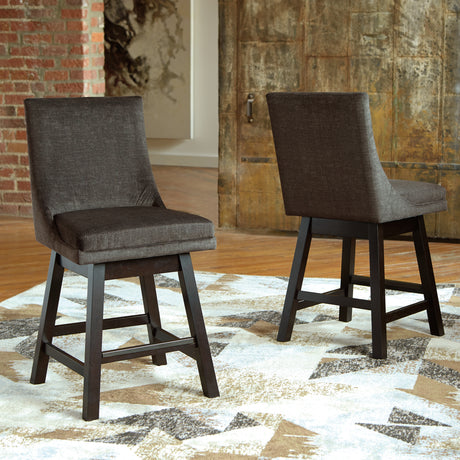 Tallenger 2-Piece Bar Stool in Dark Gray from Ashley - Luna Furniture