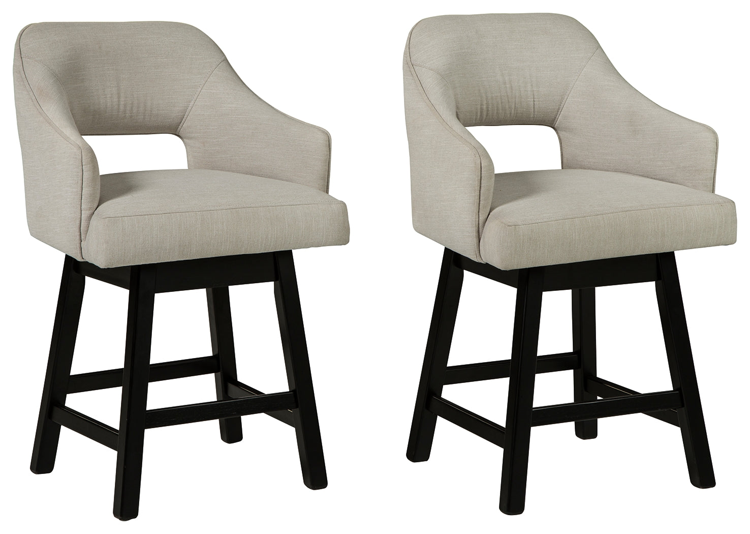 Tallenger 2-Piece Bar Stool in Linen/Brown from Ashley - Luna Furniture