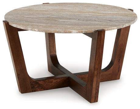 Tanidore Warm Brown Coffee Table from Ashley - Luna Furniture