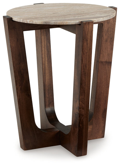 Tanidore Warm Brown End Table from Ashley - Luna Furniture
