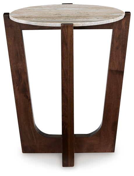 Tanidore Warm Brown End Table from Ashley - Luna Furniture