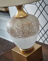 Tavisburg Brown/White/Gold Table Lamp from Ashley - Luna Furniture