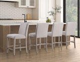 Taylor Tan 5-Piece Faux-Marble Counter Height Dining Set from Steve Silver - Luna Furniture
