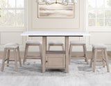 Taylor 5-Piece Faux-Marble Counter Dining Set from Steve Silver - Luna Furniture