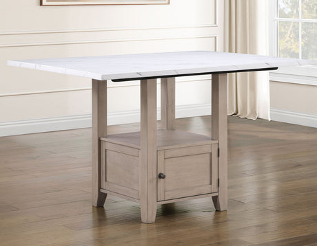 Taylor 5-Piece Faux-Marble Counter Dining Set from Steve Silver - Luna Furniture