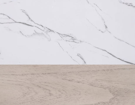 Taylor Tan Faux Marble Top 60″ Storage Counter Height Table from Steve Silver - Luna Furniture