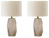 Taylow 2-Piece Table Lamp Set in Gray from Ashley - Luna Furniture