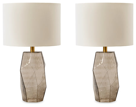 Taylow 2-Piece Table Lamp Set in Gray from Ashley - Luna Furniture