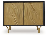 Tayner Black/Gold Finish Accent Cabinet from Ashley - Luna Furniture