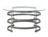 Tayside Chrome Glass Top Cocktail Table from Steve Silver - Luna Furniture