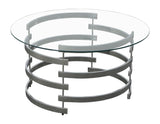 Tayside Chrome Glass Top Cocktail Table from Steve Silver - Luna Furniture