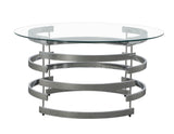Tayside Chrome Glass Top Cocktail Table from Steve Silver - Luna Furniture